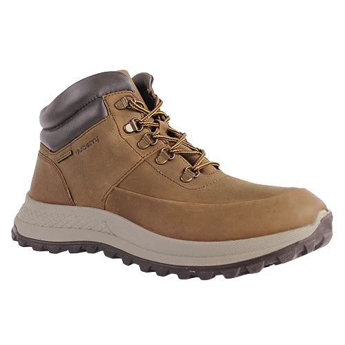 Tan Leather Waterproof Men's Boots with Laces - Dubarry Columbia - Leavys Shoes