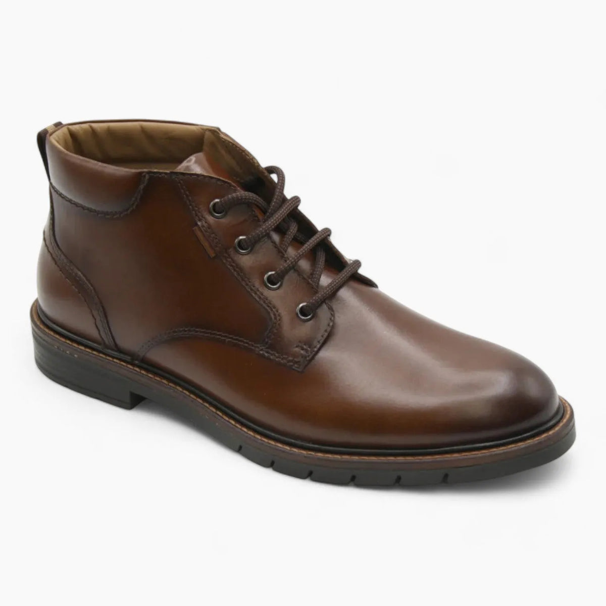 Dubarry Stalone Men&#39;s Brown Leather Boots – Durable &amp; Stylish Lace-Up - Leavys Shoes