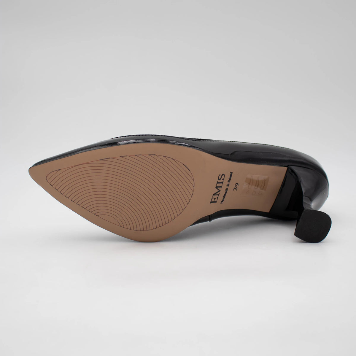 Emis Black Patent & Leopard Print Leather Court Shoes