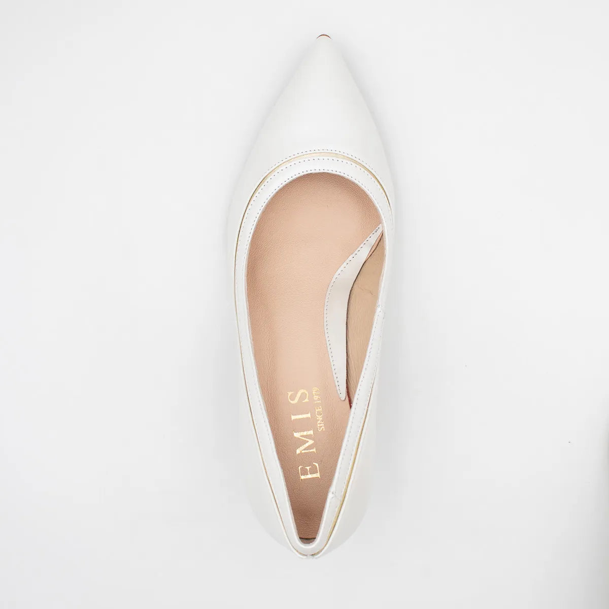 EMIS Ecru Court Shoe (Leather) – S8213/082o