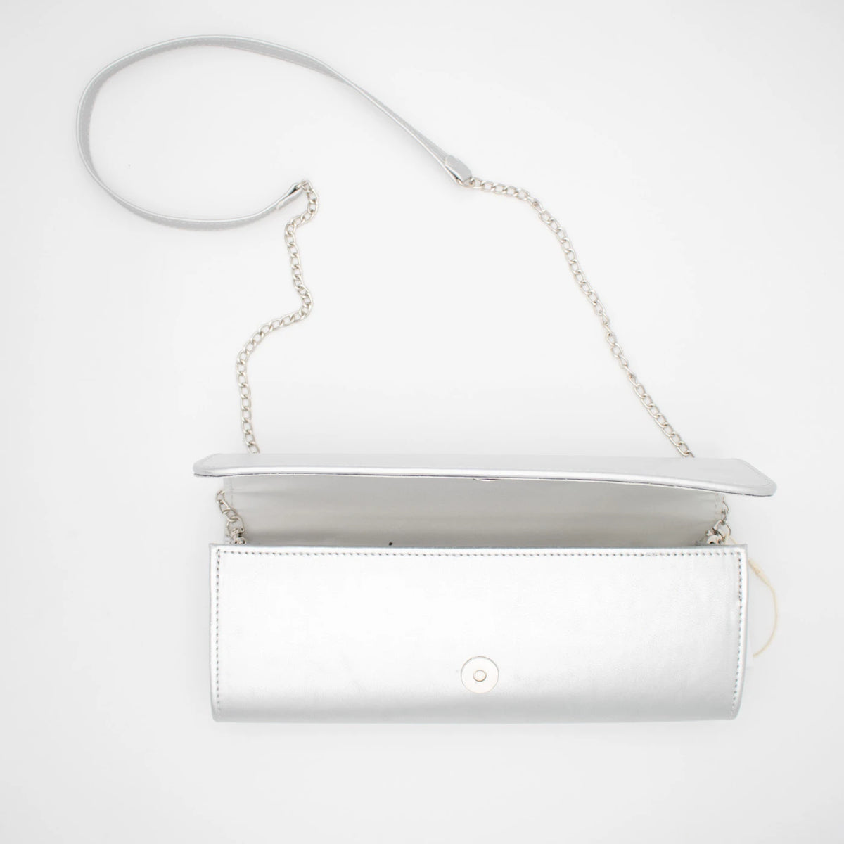 Emis Silver Metallic Occasion Clutch Bag