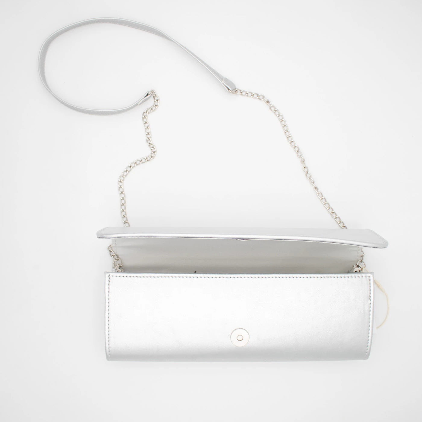 Emis Silver Metallic Occasion Clutch Bag