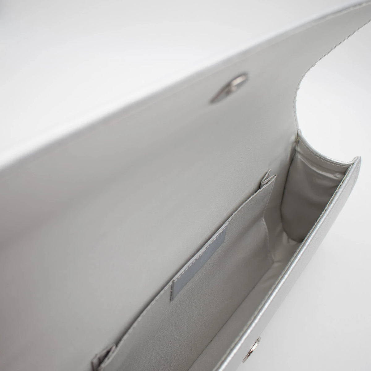 Emis Silver Metallic Occasion Clutch Bag