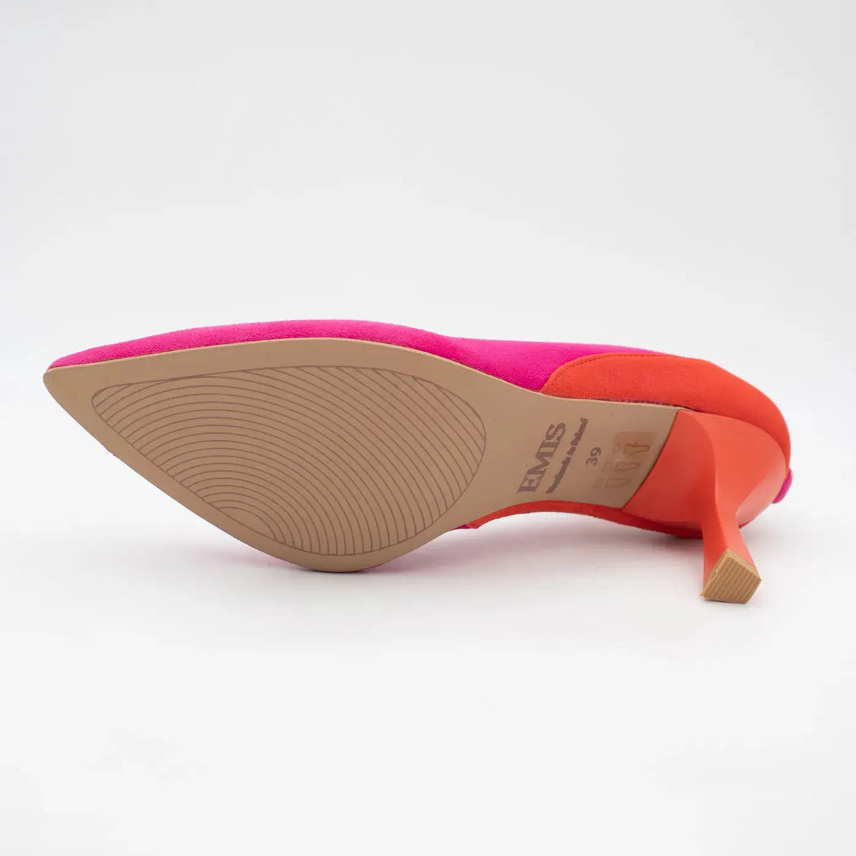 EMIS Orange & Fuchsia Marbella Stiletto – Bold Elegance with a Sculpted Heel - Leavys Shoes