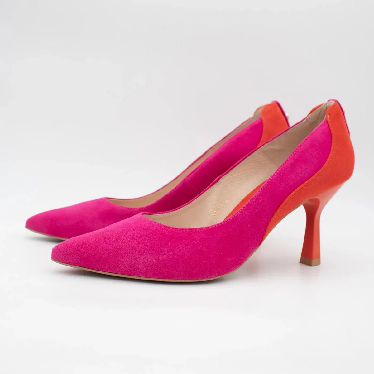 EMIS Orange & Fuchsia Marbella Stiletto – Bold Elegance with a Sculpted Heel - Leavys Shoes