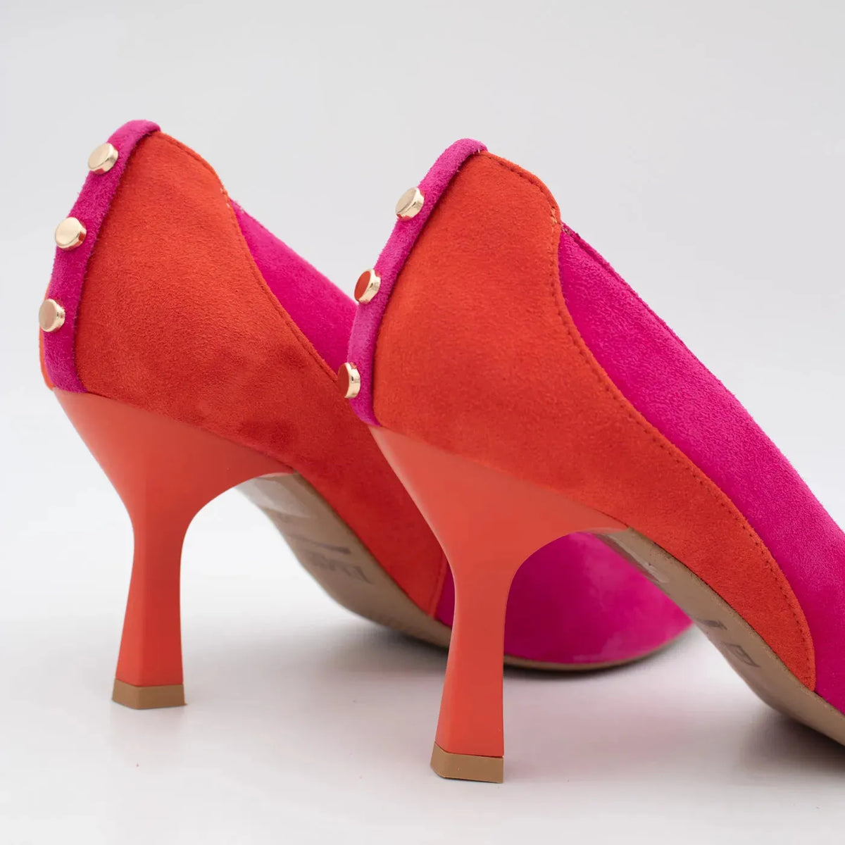 EMIS Orange & Fuchsia Marbella Stiletto – Bold Elegance with a Sculpted Heel - Leavys Shoes