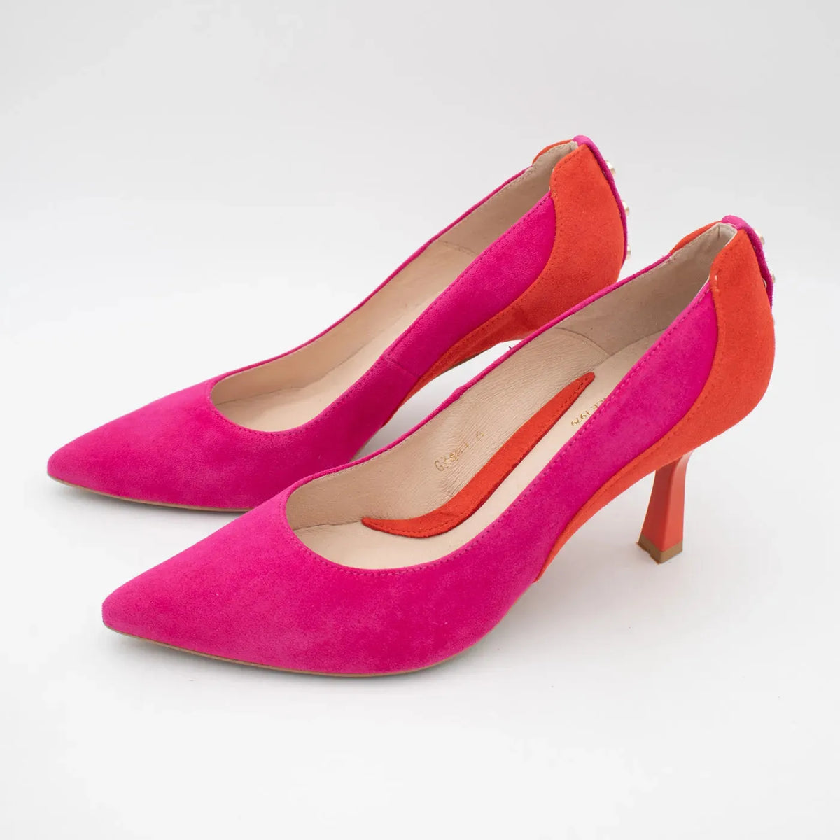 EMIS Orange & Fuchsia Marbella Stiletto – Bold Elegance with a Sculpted Heel - Leavys Shoes