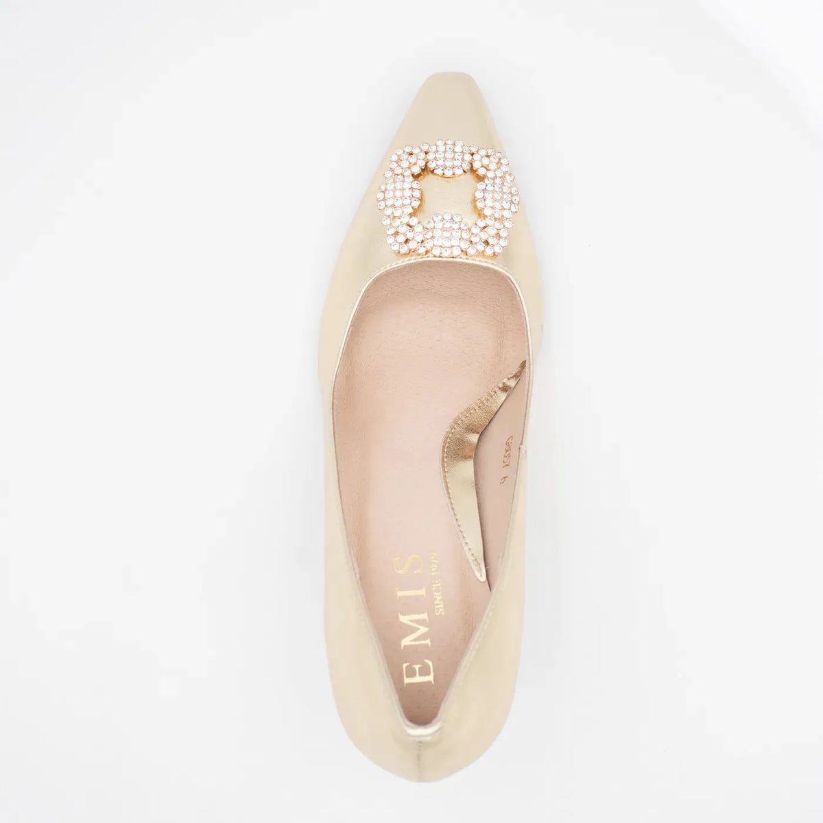 EMIS Lumière Gold Heels – Timeless Elegance with a Sculpted Heel - Leavys Shoes