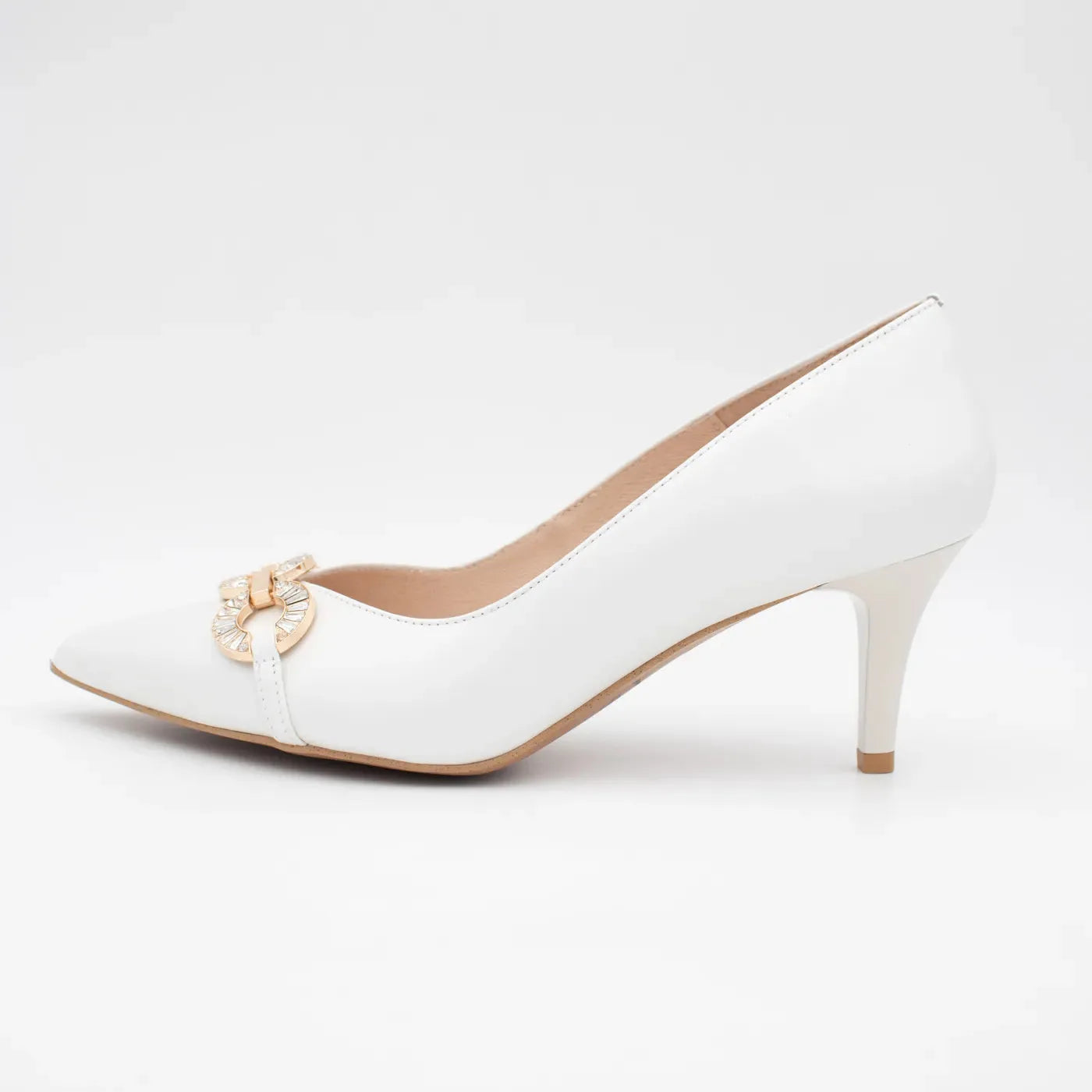 EMIS Elysia Ecru Heels – Classic Elegance with a Delicate Touch - Leavys Shoes