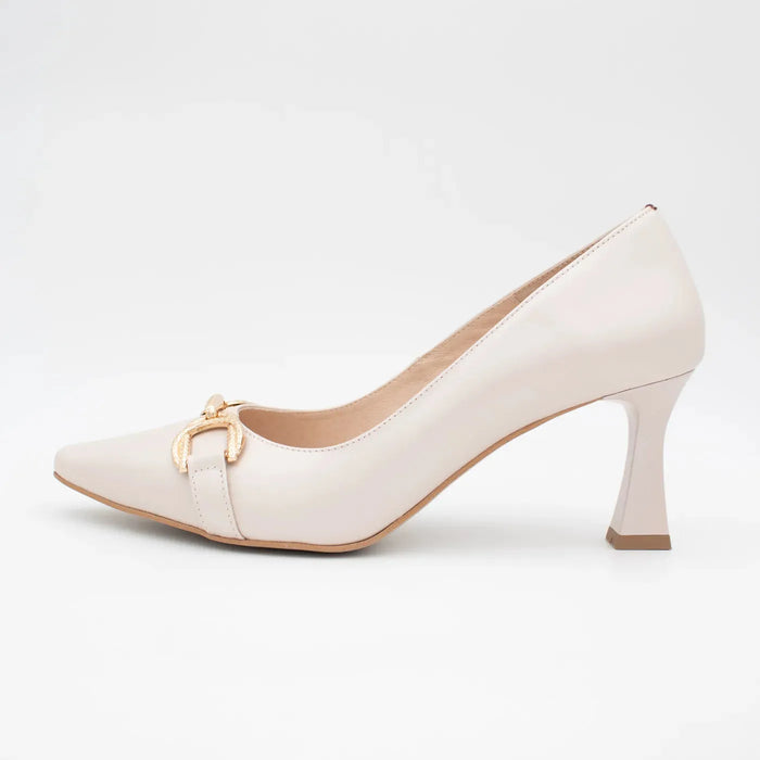 EMIS Isadora Beige Heels – Understated Luxury with a Modern Twist - Leavys Shoes