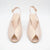 EMIS Blush Shimmer Slingback Heel with Peep Toe - Leavys Shoes