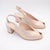 EMIS Blush Shimmer Slingback Heel with Peep Toe - Leavys Shoes