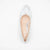 EMIS Silver Leather Court Heel with Bow Accent