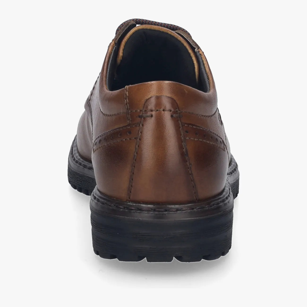 Josef Seibel Cognac Waterproof Men’s Leather Derby – Cushioned PU Sole (Erroll 50) - Leavys Shoes