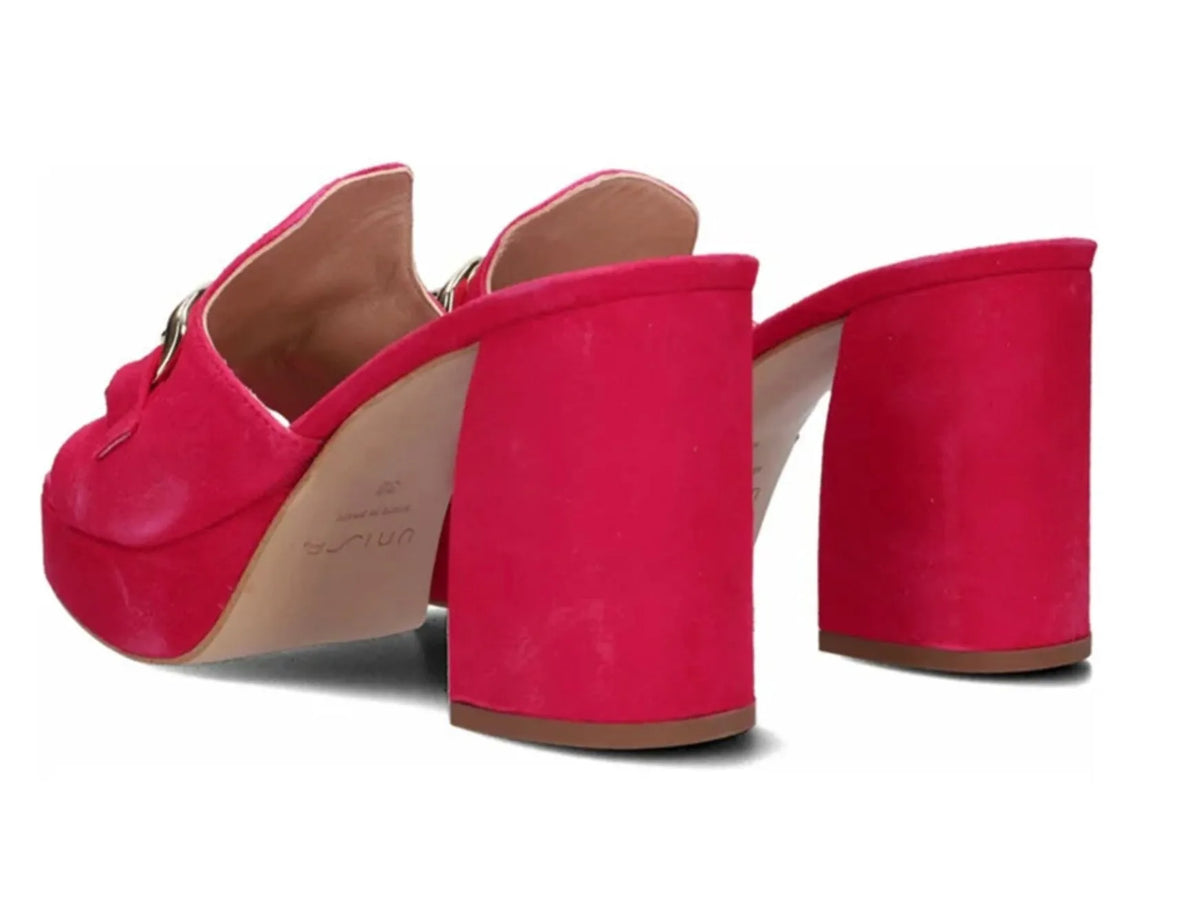 Unisa Suede Mule Heel – Chic & Trendy with Gold Chain - Leavys Shoes