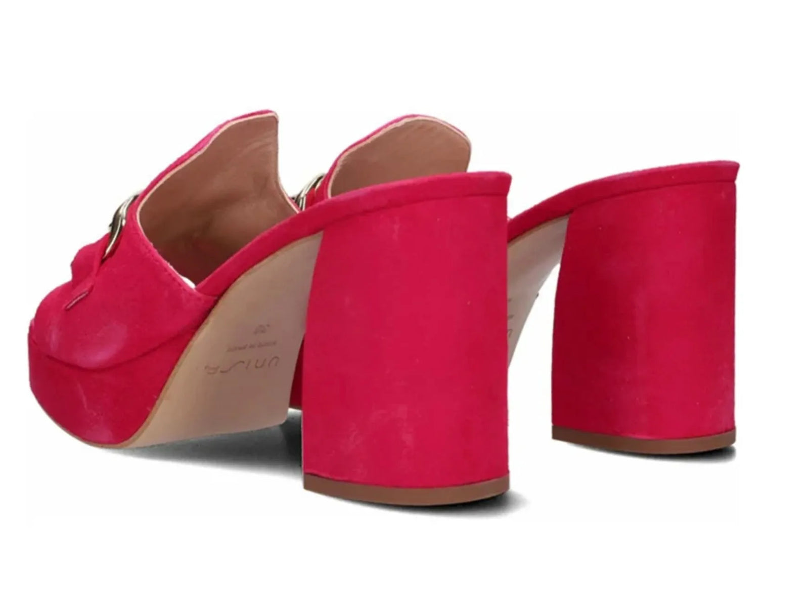 Unisa Suede Mule Heel – Chic & Trendy with Gold Chain - Leavys Shoes