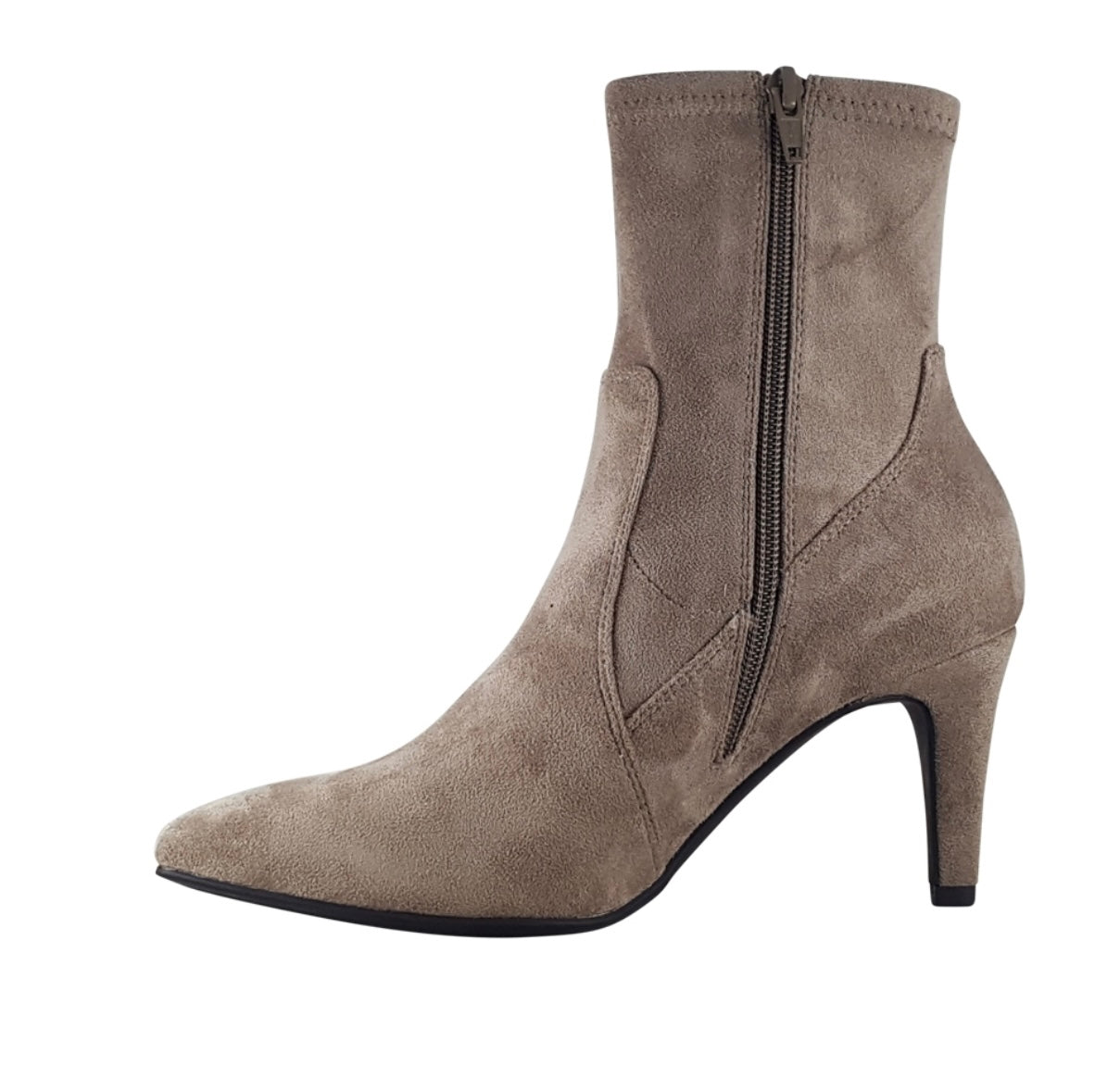 s.Oliver Grey Suede Ankle Boot – Sleek & Modern Comfort - Leavys Shoes