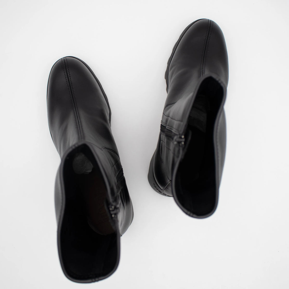 Wonders Toronto Black Leather & Stretch Platform Boots