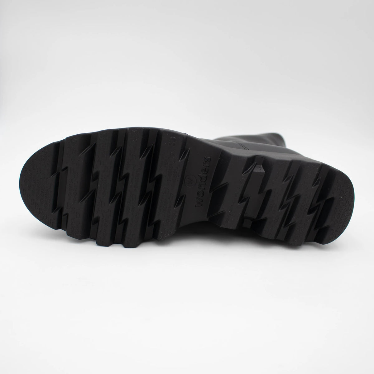 Wonders Toronto Black Leather & Stretch Platform Boots