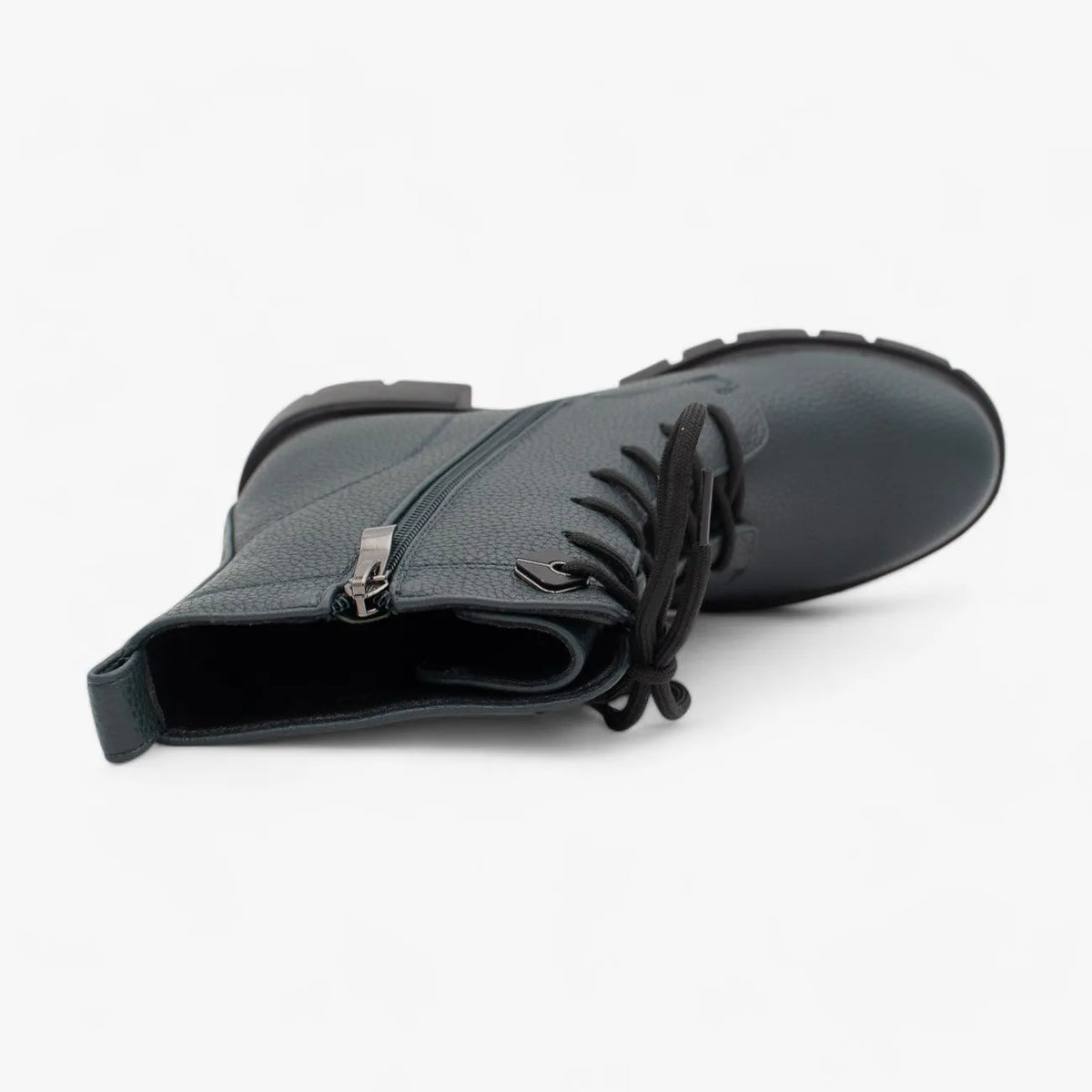 Redz Women's Green Lace-Up Ankle Boot – Chunky Sole Design - Leavys Shoes