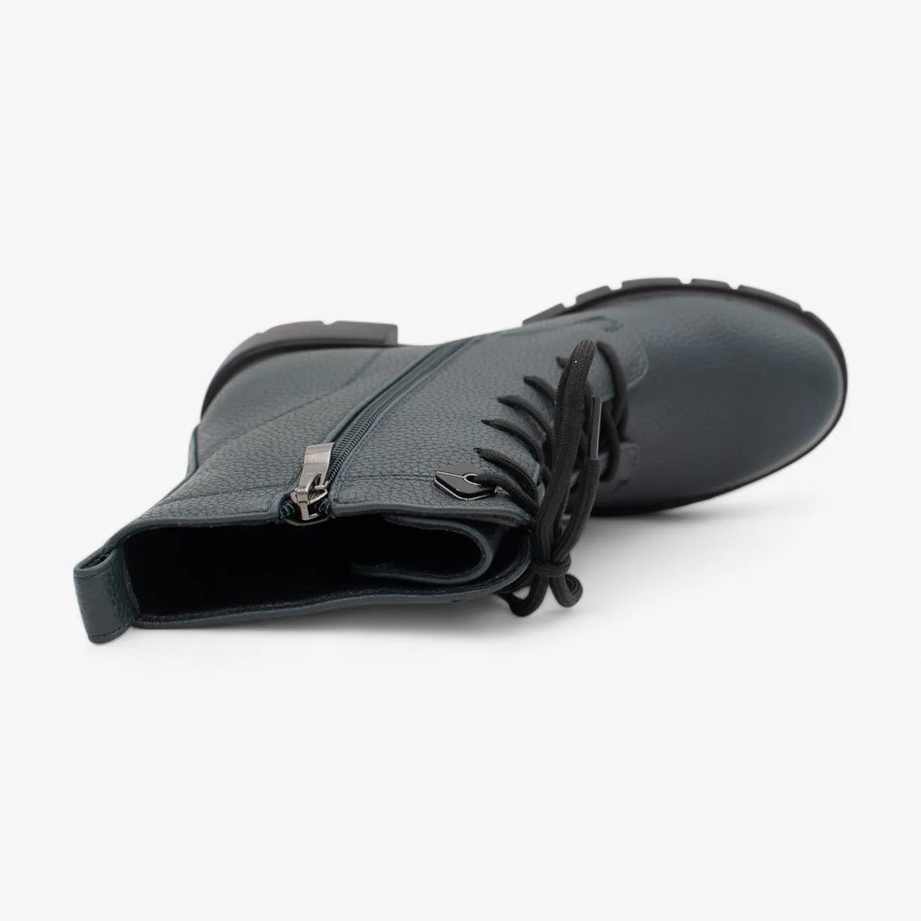 Redz Women's Green Lace-Up Ankle Boot – Chunky Sole Design - Leavys Shoes