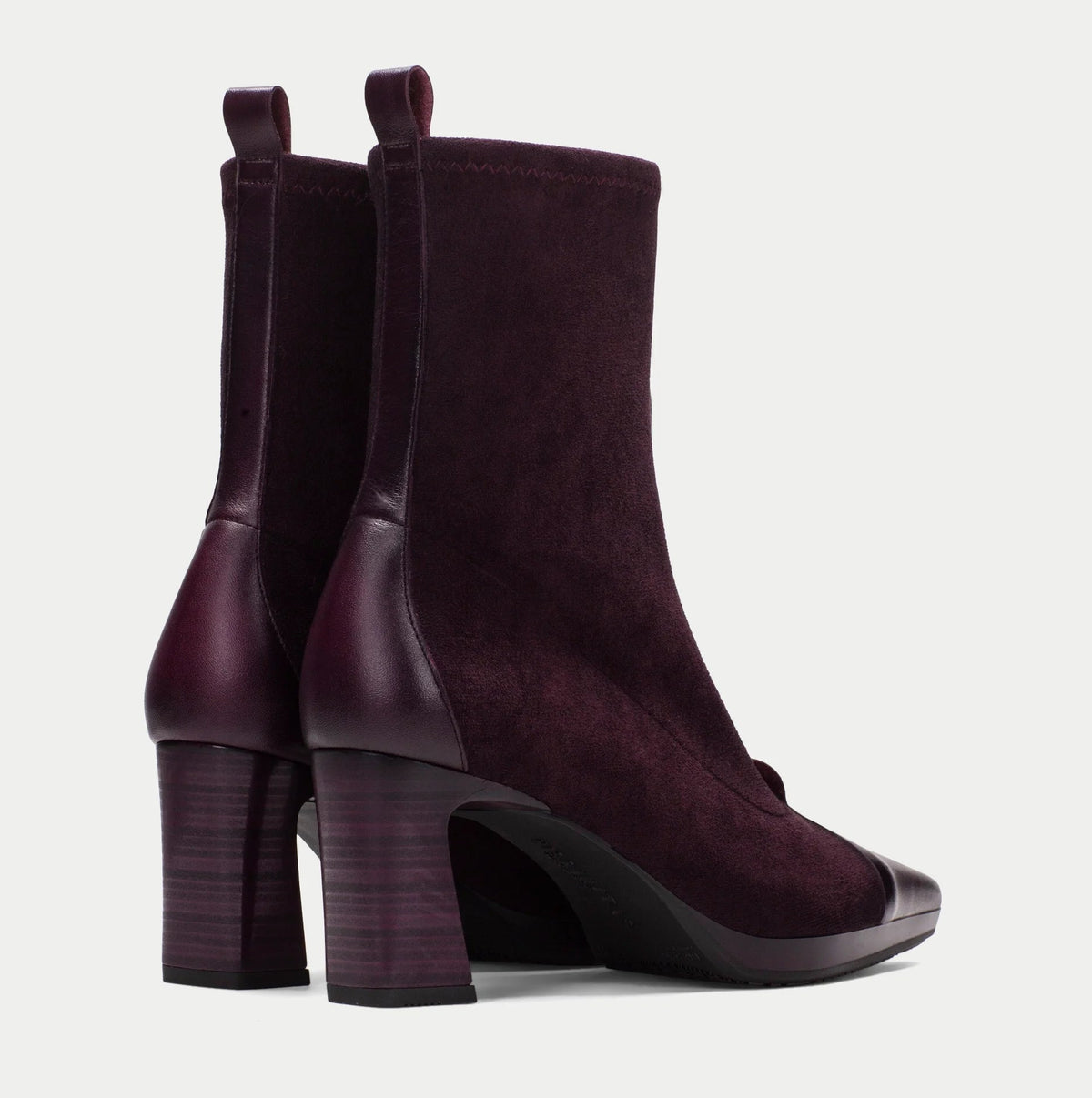 Hispanitas Bangkok Burgundy Leather Heeled Ankle Boots