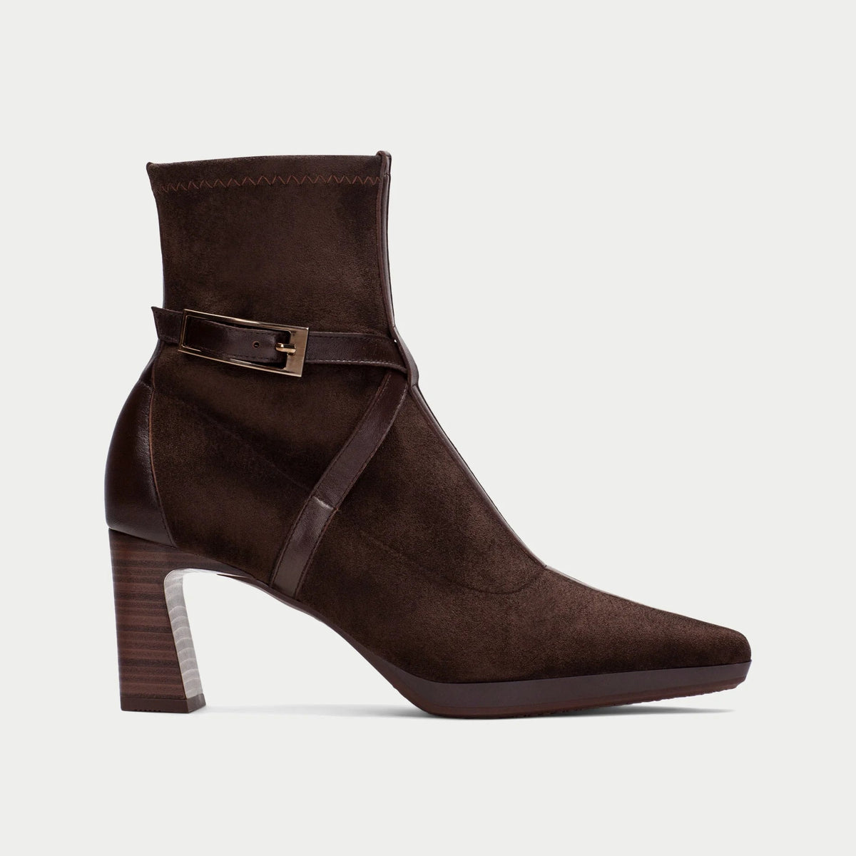 Hispanitas Bangkok Chocolate Brown Leather Ankle Boots
