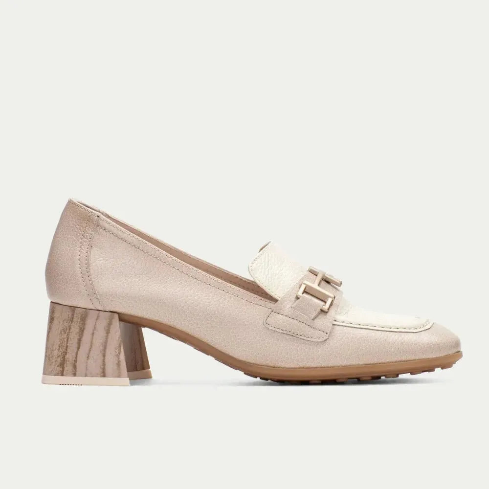 Hispanitas Taupe &amp; Latte Slip-On – Timeless Elegance with Modern Comfort - Leavys Shoes