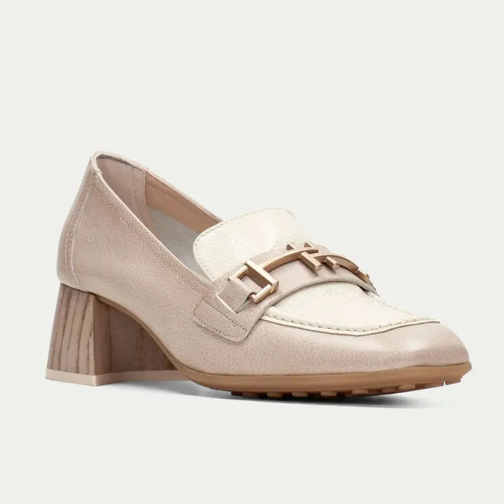 Hispanitas Taupe & Latte Slip-On – Timeless Elegance with Modern Comfort - Leavys Shoes