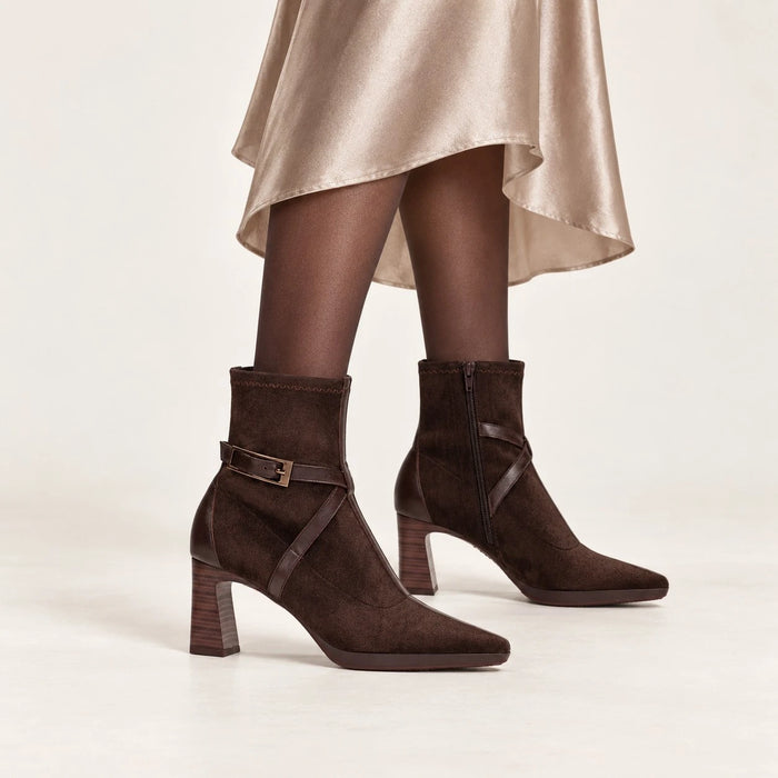 Hispanitas Bangkok Chocolate Brown Leather Ankle Boots