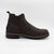 Brown leather boot on a white background