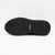 Black sole of a shoe with a brand logo on a white background