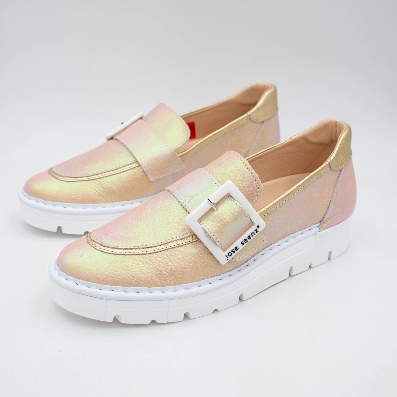 Jose Saenz Rose Champagne Metallic Loafer (Metallic Finish) – 2017 ROSA/CHAMPAGNE