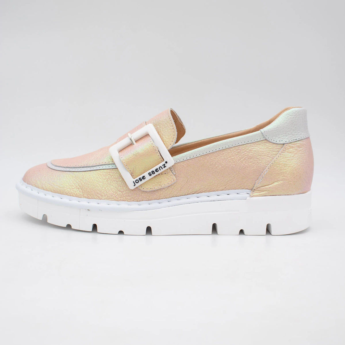 Jose Saenz Rose Beige Metallic Loafer (Metallic Finish) – 2017 ROSA/HIELO