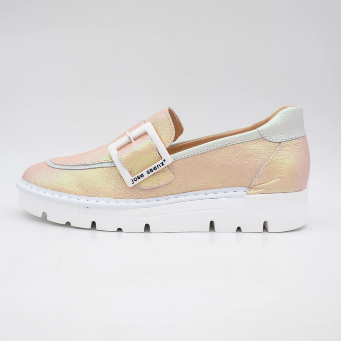 Jose Saenz Rose Beige Metallic Loafer (Metallic Finish) – 2017 ROSA/HIELO