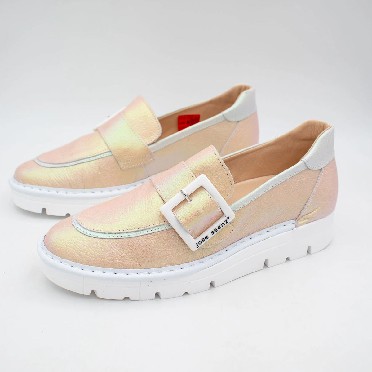 Jose Saenz Rose Beige Metallic Loafer (Metallic Finish) – 2017 ROSA/HIELO