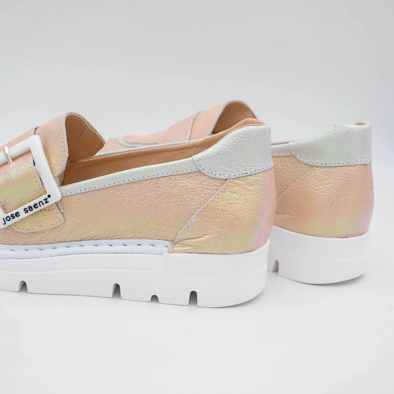 Jose Saenz Rose Beige Metallic Loafer (Metallic Finish) – 2017 ROSA/HIELO