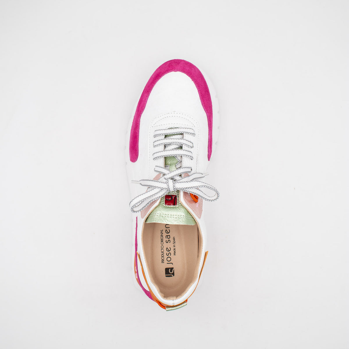 Jose Saenz Fuchsia White Multi Trainer (Wide Fit) – 2287 FUCSIA/BLANCO