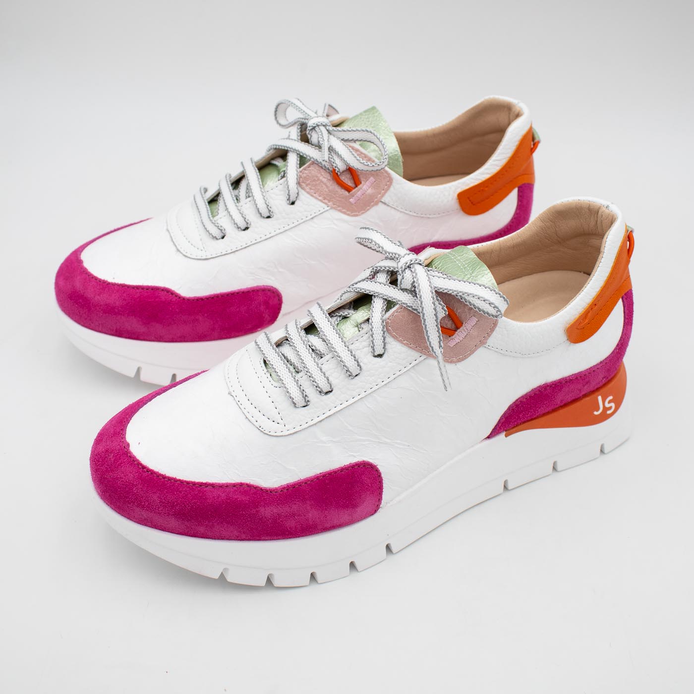 Jose Saenz Fuchsia White Multi Trainer (Wide Fit) – 2287 FUCSIA/BLANCO