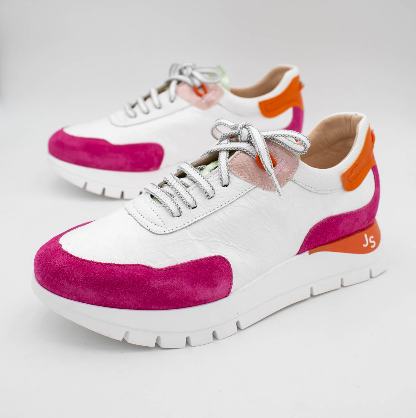 Jose Saenz Fuchsia White Multi Trainer (Wide Fit) – 2287 FUCSIA/BLANCO