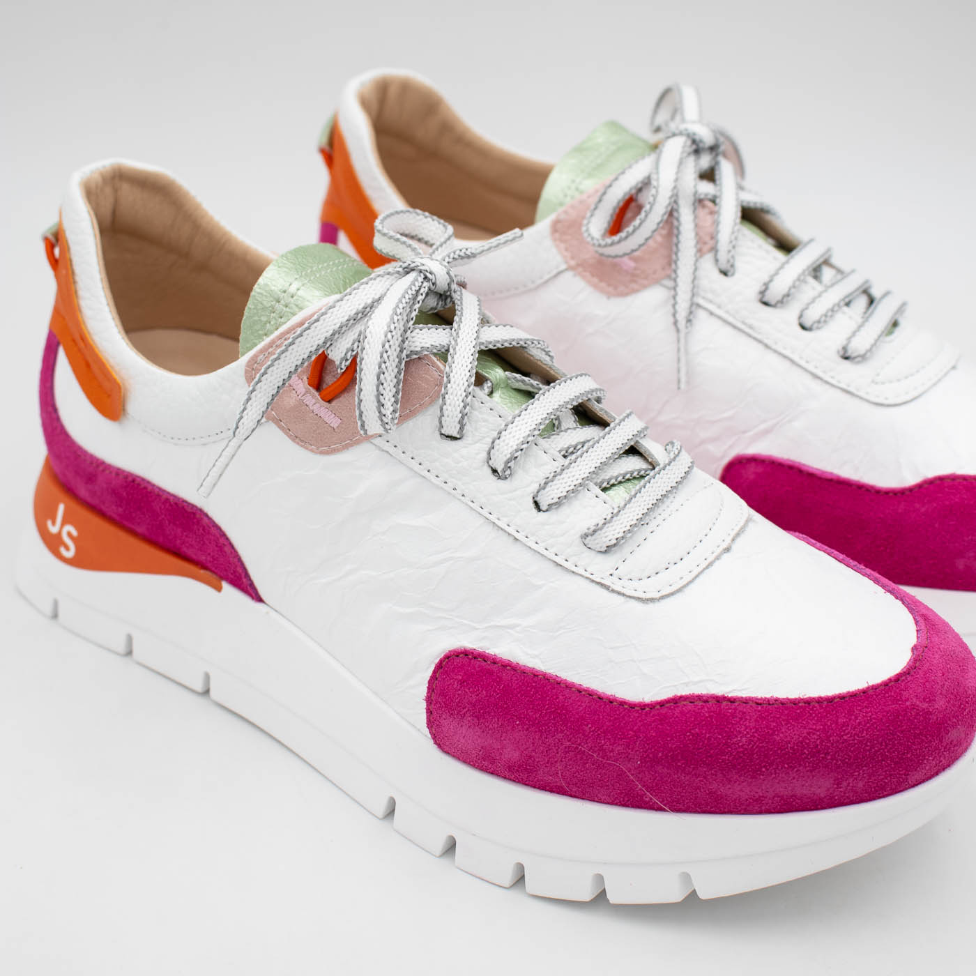 Jose Saenz Fuchsia White Multi Trainer (Wide Fit) – 2287 FUCSIA/BLANCO