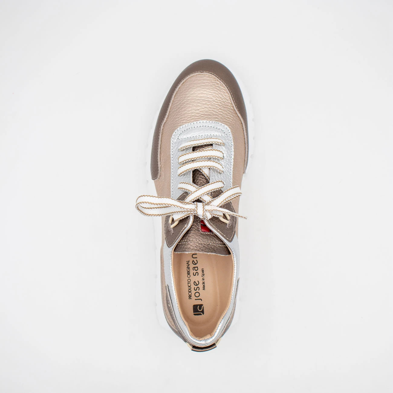 Jose Saenz Onyx Platinum Silver Trainer (Wide Fit) – 2287 ONIX/PLATINO/PLATA