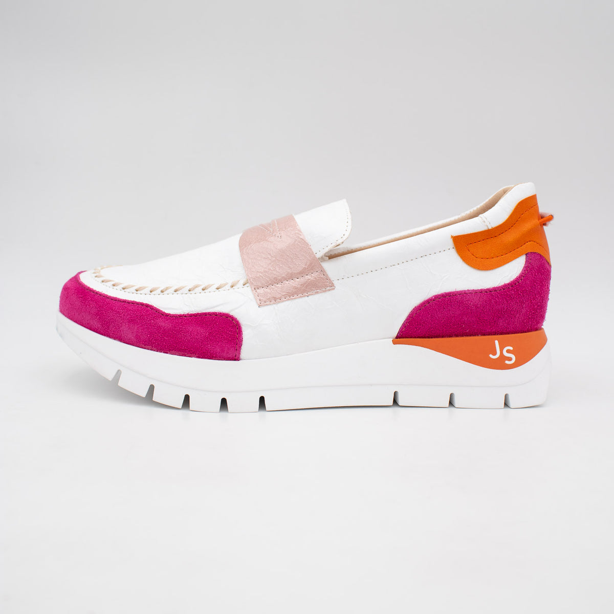 Jose Saenz Fuchsia White Multi Loafer (Wide Fit) – 2290 FUCSIA/BLANCO