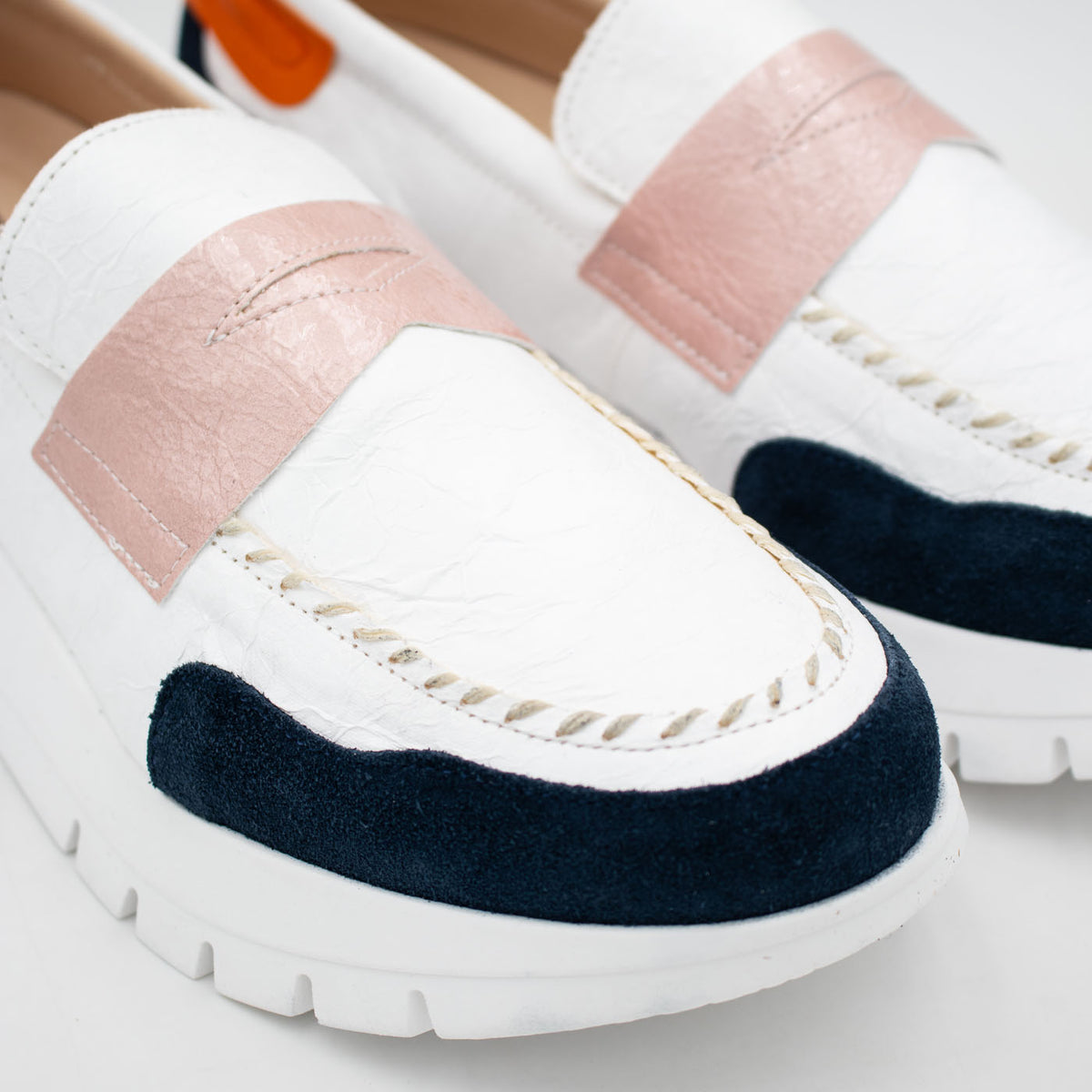 Jose Saenz Navy White Multi Loafer (Wide Fit) – 2290 NAVY/BLANCO
