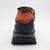 Jose Saenz Navy Leather Platform Trainers with Orange Trim