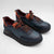 Jose Saenz Navy Leather Platform Trainers with Orange Trim