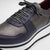 Jose Saenz Navy & Pewter Platform Leather Trainers
