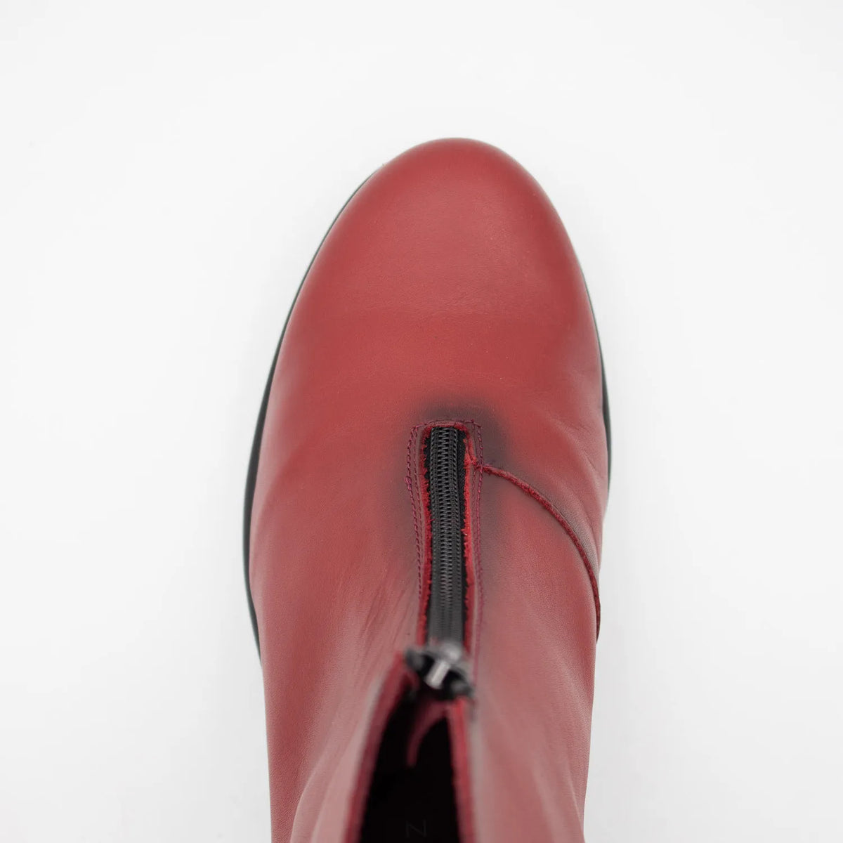 Jose Saenz Teja Red Front-Zip Wedge Ankle Boots - Leavys Shoes