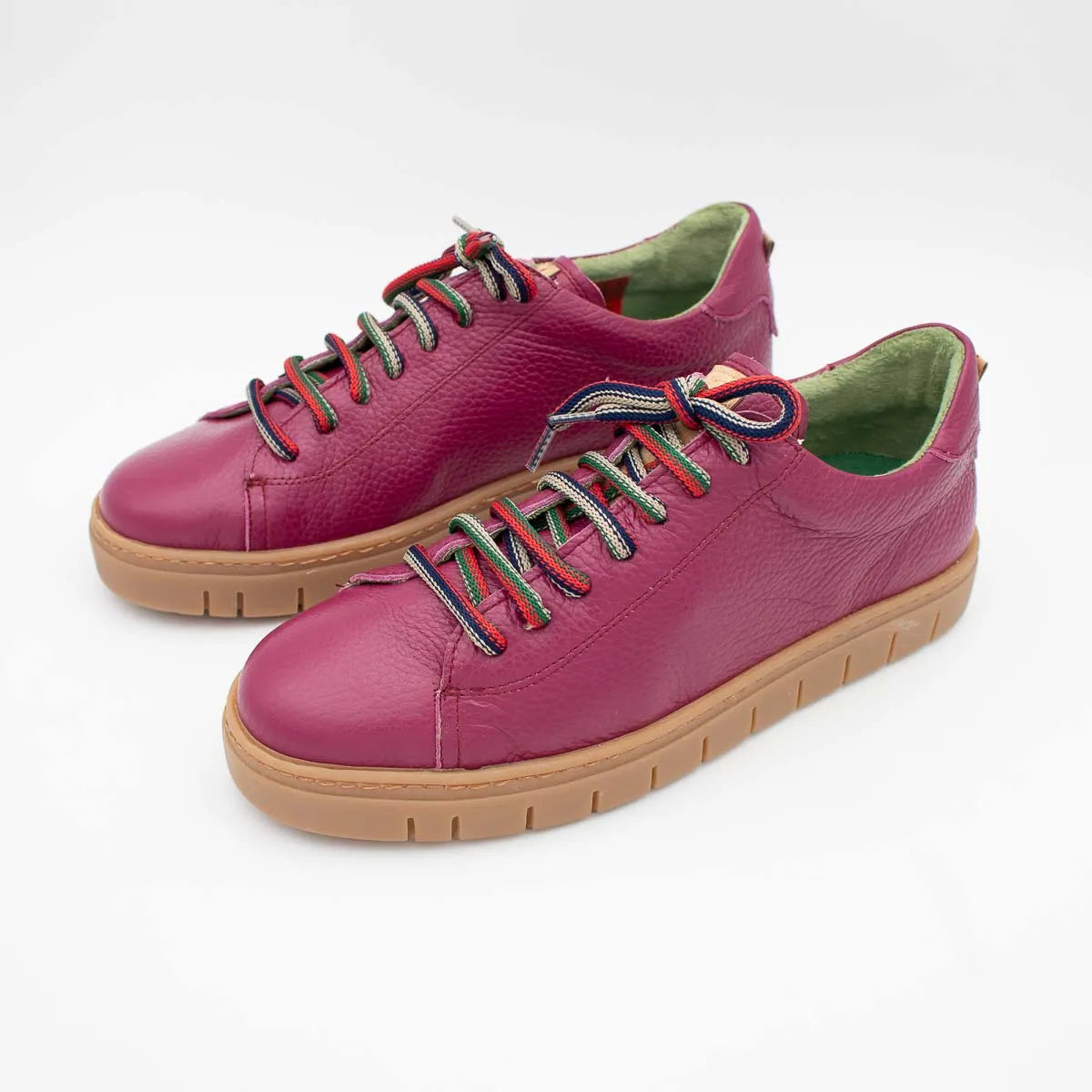Jose Saenz Rural 2331-BG Melanzana Leather Trainers - Leavys Shoes