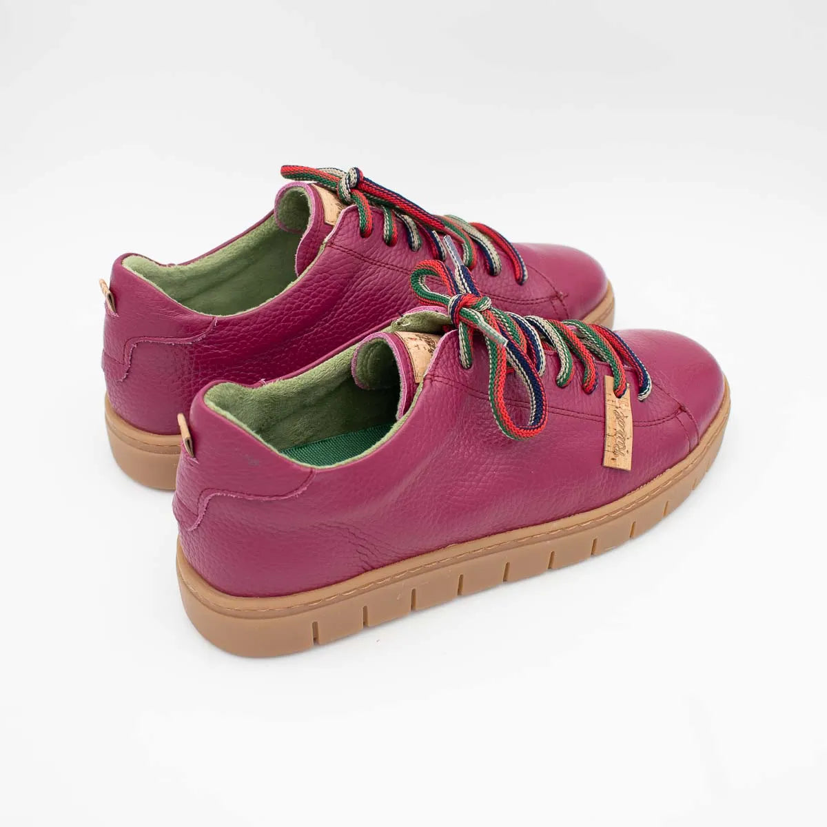 Jose Saenz Rural 2331-BG Melanzana Leather Trainers - Leavys Shoes